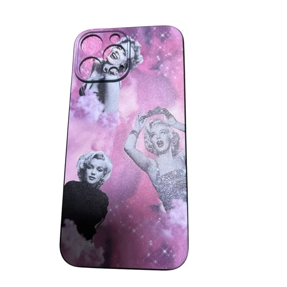 Vintage Pink Marilyn Monroe iPhone 13 Pro Max Case Durable Slim Cover